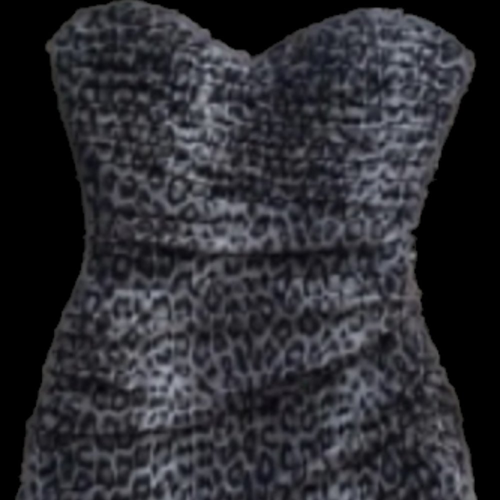 BCBG Max Azria Winnie Dress Grey Leopard, Bodycon